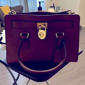 Burgundy Michael Kors purse
